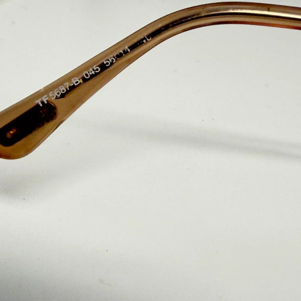 Tom‎ Ford TF5687-B 045 56-14 Brown Cat Eye Eyeglasses Frames Made in Italy